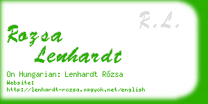 rozsa lenhardt business card